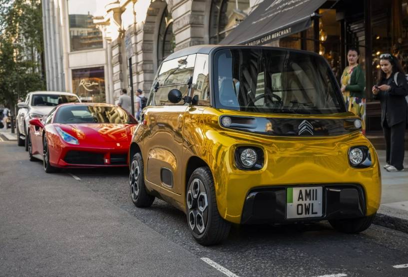 Gold-Wrapped Citroen Ami in London