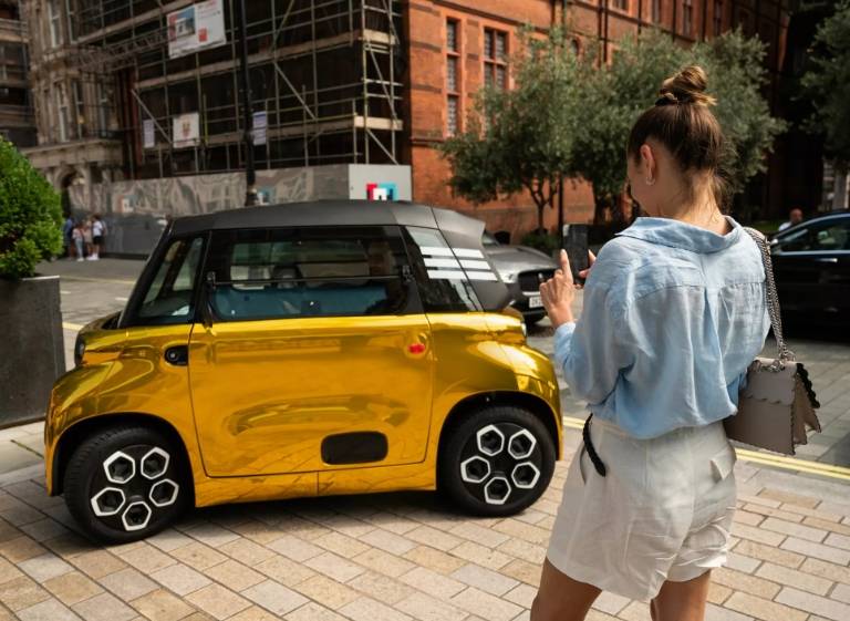 Gold-Wrapped Citroen Ami in London